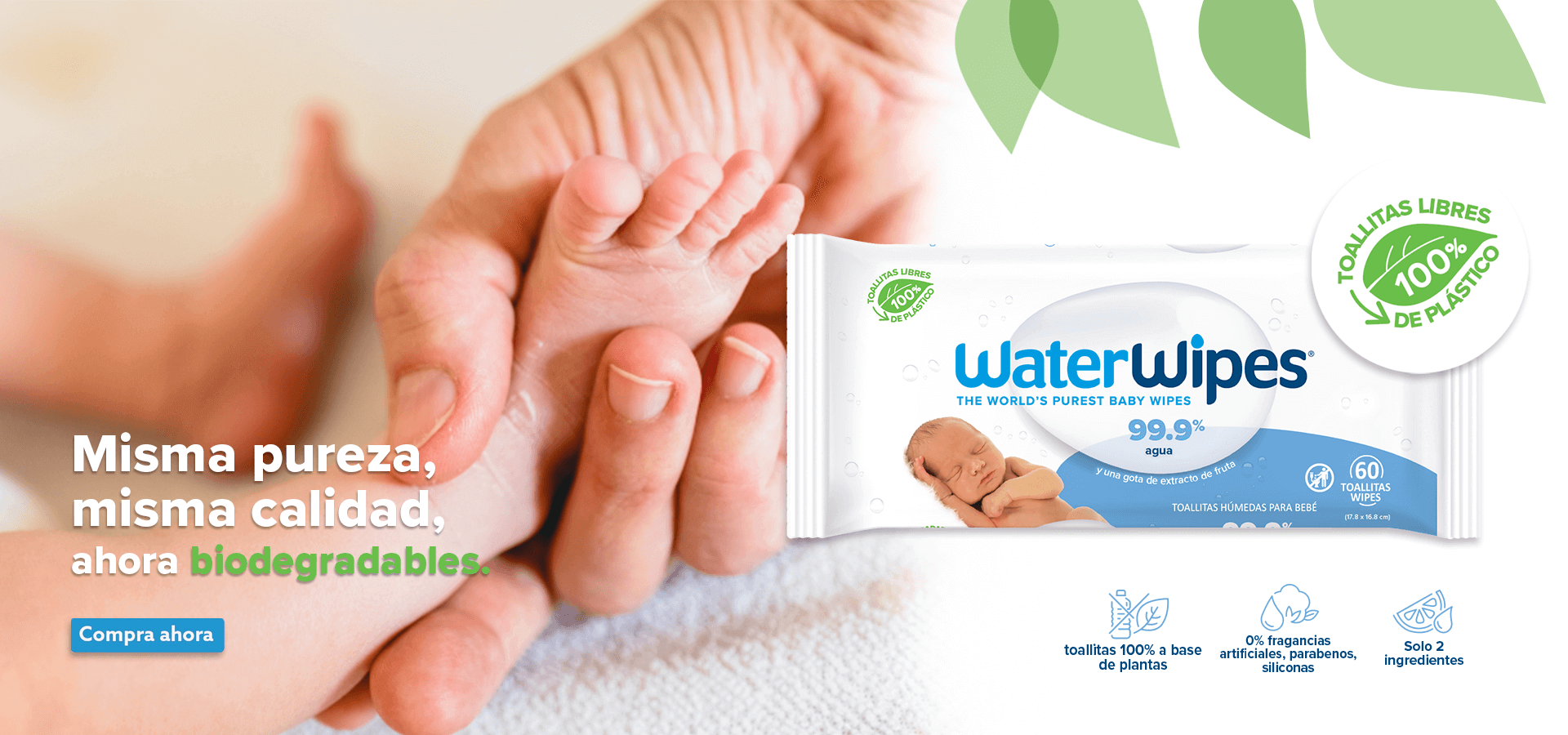 Water wipes 💙 Disponible por paquete o caja ⠀⠀⠀⠀⠀⠀⠀⠀⠀ Estás toallitas  humedas cuenta con tan solo 2 ingredientes: agua ultrapurificada al …