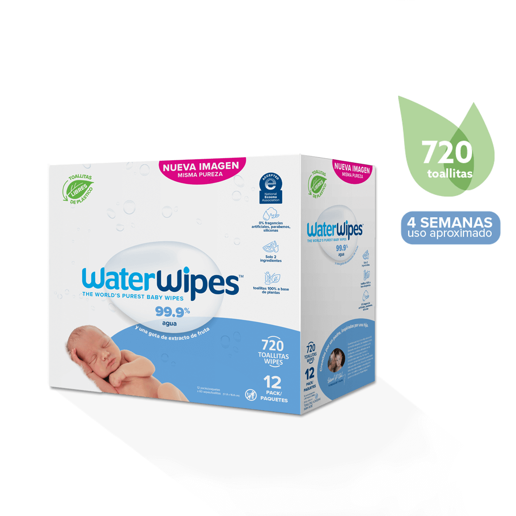 Caja de 12 unidades Baby Water Wipes toallitas de bebé – 120